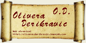 Olivera Derikravić vizit kartica